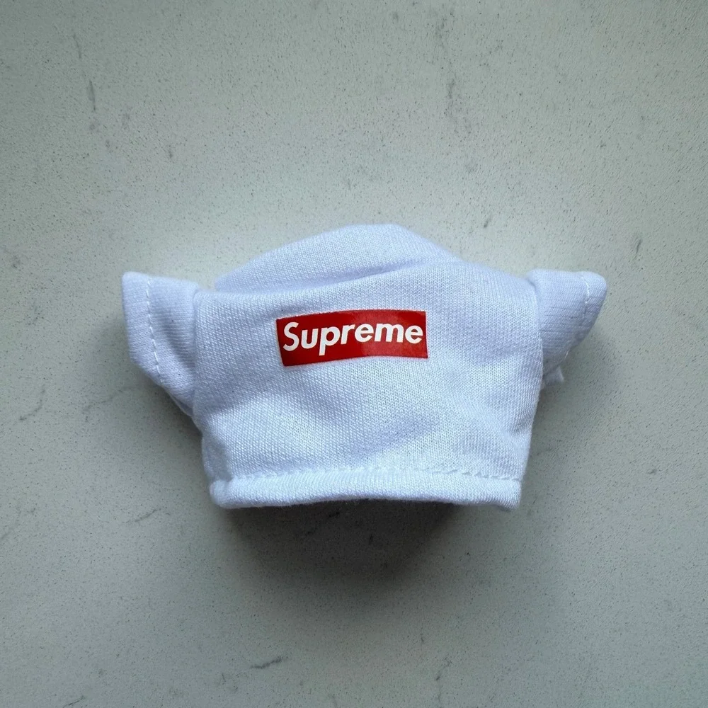 Labubu Doll White Streetwear‎ Tee – Red Box Logo Style Mini Shirt Outfit